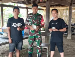 Babinsa Koramil 1405-08/Tanete Riaja Pantau Wilayah dan Progres Pembangunan Green House PT Gemilang Barru Indonesia