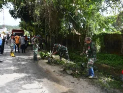 Korem 181/PVT Dukung Gerakan Nasional Bersih -Bersih Sampah Di Kota Sorong