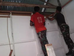 Penambahan Plafon Dari Dansatgas TMMD 127 Kodim 0903/Bulungan Milik Bapak Rusli Mulai Dikerjakan