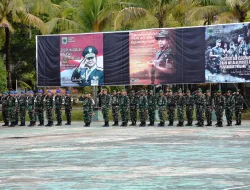 Korem 181/PVT Laksanakan Upacara Bendera Mingguan Februari 2026.