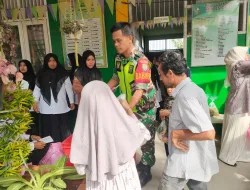 Jelang Berbuka Puasa, Babinsa Koramil 26/grong grong Dampingi Penyaluran MBG untuk Pelajar