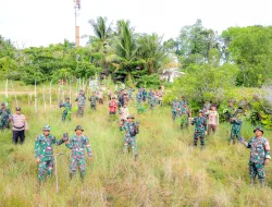 Lestarikan Lingkungan, Kodim 0907/Trk Ajak Masyarakat Tanam Ratusan Pohon Keras