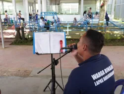 Lapenka Band Hibur Kunjungan Keluarga di Lapas Banjarbaru