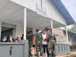 Wujud Kedekatan TNI dan Masyarakat, Anggota Satgas TMMD 127 Disambut Hangat Pendeta dan Jemaat Gereja Betiang