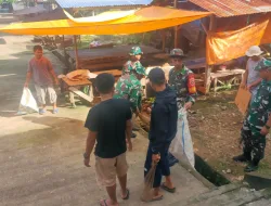 Antisipasi Banjir dan Pencemaran Lingkungan, Koramil 1419-01/Maiwa Gelar Karya Bakti