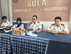 Pastikan Layanan Optimal, Lapas Banjarbaru Gelar Rapat Persiapan Kunjungan Idul Fitri