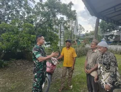 Babinsa Koramil 17/Geumpang Perkuat Silaturahmi dan Pantau Situasi Wilayah Melalui Komsos di Desa Lutueng