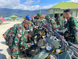 PLH. PASILOG DIM 1703/DEIYAI MEMIMPIN APEL PENGECEKAN  KENDARAAN DINAS RODA EMPAT DAN DUA BAGI ANGGOTA YANG MEMILIKI KENDARAAN DINAS