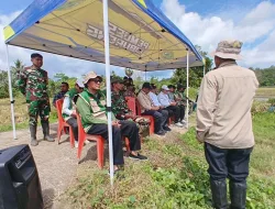 Danramil 1405-08/Tanete Riaja Bersama Babinsa Hadiri Gerakan Tanam Padi 25 Hektar di Desa Libureng, Percepat Target LTT MT 2026