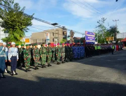 Hadiri Apel Gabungan,Kodim 0907/Trk Siap Dukung Pengamanan Malam Takbiran