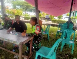 Babinsa Koramil 03/ Senagan Timur jalin komunikasi Sosial Bersama warga
