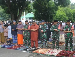 Khidmat dan Penuh Kebersamaan, Kodim 1405/Parepare Bersama Warga Gelar Sholat Idul Fitri 1447 H