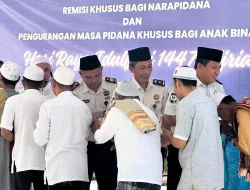 Sholat Idul Fitri dan Hangatnya Salam Silaturahmi, Warga Binaan Rutan Pelaihari Rayakan Hari Kemenangan