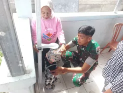 Babinsa Koramil 1404-07/Lembang Dampingi Pelaksanaan Posyandu,