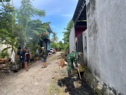 Babinsa Koramil 1404-01/Suppa Bersama Warga Laksanakan Kerja Bakti Pembersihan Saluran Air