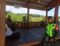 Babinsa Koramil 05/Indra Jaya Serap Aspirasi Petani, Bahas Panen dan Harga Gabah di Desa Garut Cut