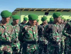 Kasbrigif TP 31/PS Pimpin Apel Pagi Prajurit Denma dan Tekankan Disiplin Sapta Marga