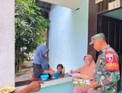 Pastikan Pendistribusian Lancar,Babinsa Kodim 0907/Trk Kawal Program MBG Untuk Posyandu