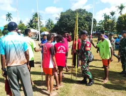 BABINSA ELIKOBEL HADIR, BERIKAN SEMANGAT CALON ATLIT MERAUKE UNTUK BERANI TAMPIL