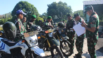 Pastikan Kelayakan Operasional, Keamanan dan Administrasi Kodim 1405/Parepare gelar pemeriksaan Kendaraan Dinas