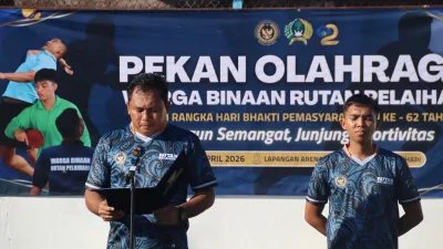 Bangun Karakter Lewat Olahraga, Warga Binaan Rutan Pelaihari Meriahkan HBP ke-62