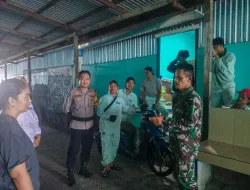 Babinsa dan Bhabinkamtibmas Karang Rejo Sambangi Sektor Usaha Perikanan Guna Pastikan Kamtibmas Kondusif