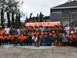 Korem 181/PVT Hadiri Apel Hari Kesiapsiagaan Bencana (HKB) dan Simulasi Bencana