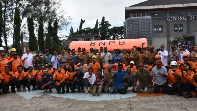 Korem 181/PVT Hadiri Apel Hari Kesiapsiagaan Bencana (HKB) dan Simulasi Bencana