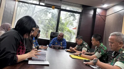 KOREM 181/PVT IKUTI RAPAT TEKNIS PENGUKURAN PERSIL TANAH OBJEK TUKAR GULING