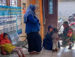 Cegah Stunting Sejak Dini, Babinsa Koramil 0907/03 Tarbar Dampingi Pemeriksaan Balita dan Ibu Hamil