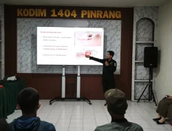 TNI Peduli Rakyat, Kodim 1404/Pinrang Gelar Bantuan Dasar Hidup Sambut HUT ke-81