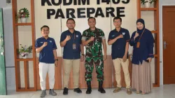 DANDIM 1405/PAREPARE SAMBUT HANGAT KEDATANGAN POS INDONESIA DI MAKODIM 