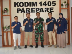 DANDIM 1405/PAREPARE SAMBUT HANGAT KEDATANGAN POS INDONESIA DI MAKODIM 
