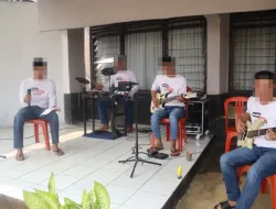 Rawana Band Warga Binaan Rutan Pelaihari Hadirkan Musik di Tengah Layanan Kunjungan