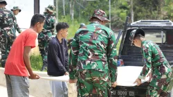 Material Rehab Rumah Cristina Sudah Tersedia, Satgas TMMD Kodim Tarakan Lanjutkan Pengerjaan
