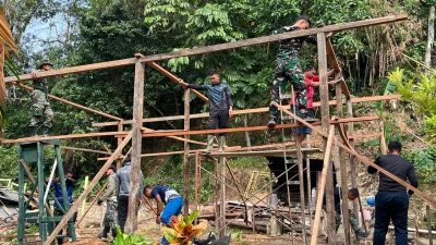 Hari Kelima TMMD ke-130, Pembangunan RTLH di Karang Anyar dan Panglima Batur Terus Berlanjut