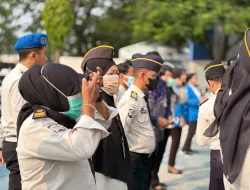 WASPADA KUALITAS UDARA, KEPALA BAPAS PALU IMBAU PEGAWAI GUNAKAN MASKER