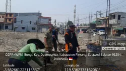 Pastikan Kualitas Pembangunan, Babinsa Pantau Pemasangan Pondasi KDKMP Desa Bungi