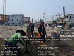 Pastikan Kualitas Pembangunan, Babinsa Pantau Pemasangan Pondasi KDKMP Desa Bungi
