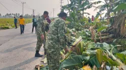 Sinergi TNI-Polri dan Pemerintah, Bersama Masyarakat Gelar Kerja Bakti di Sempadan Sungai Langnga